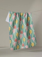 geometry Tranquil Tulips Tea Towel