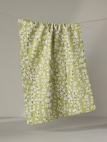 geometry Spring Green Forsythia Tea Towel