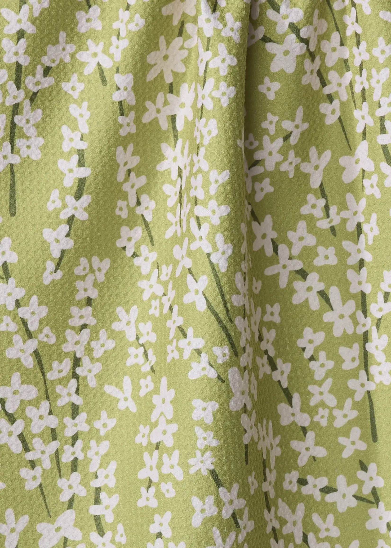 geometry Spring Green Forsythia Tea Towel