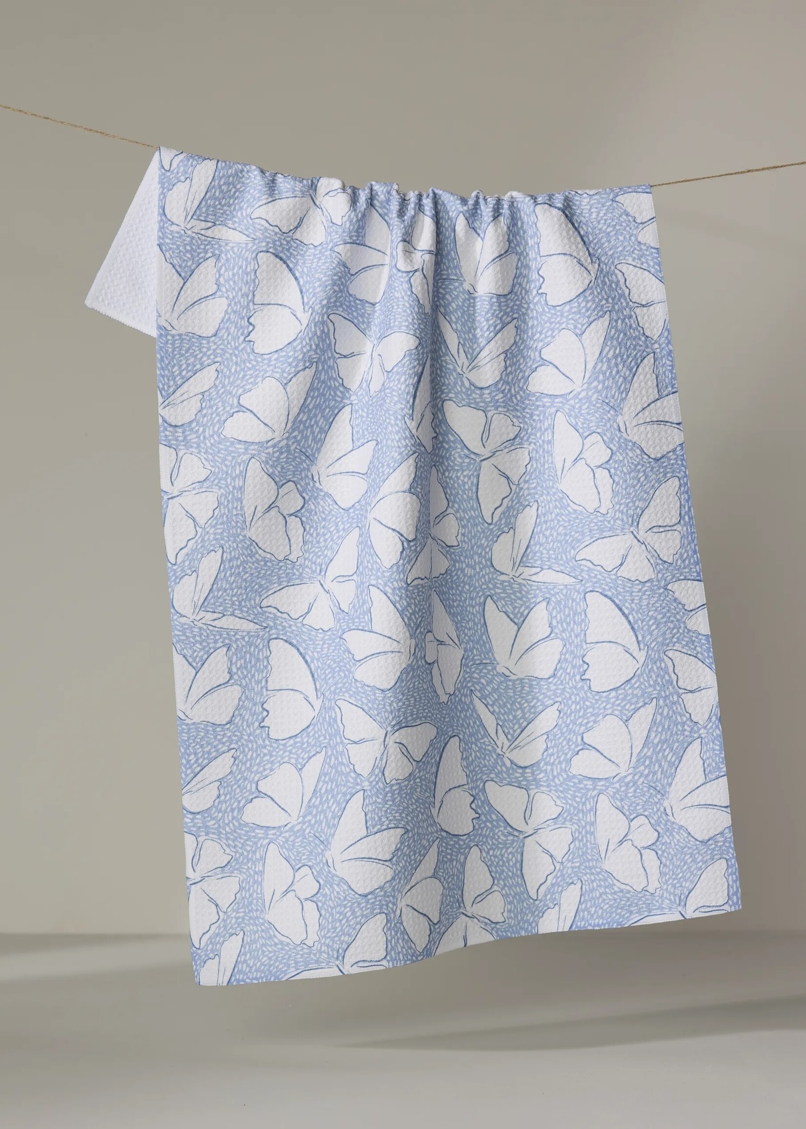 geometry Fly Away Butterfly Tea Towel