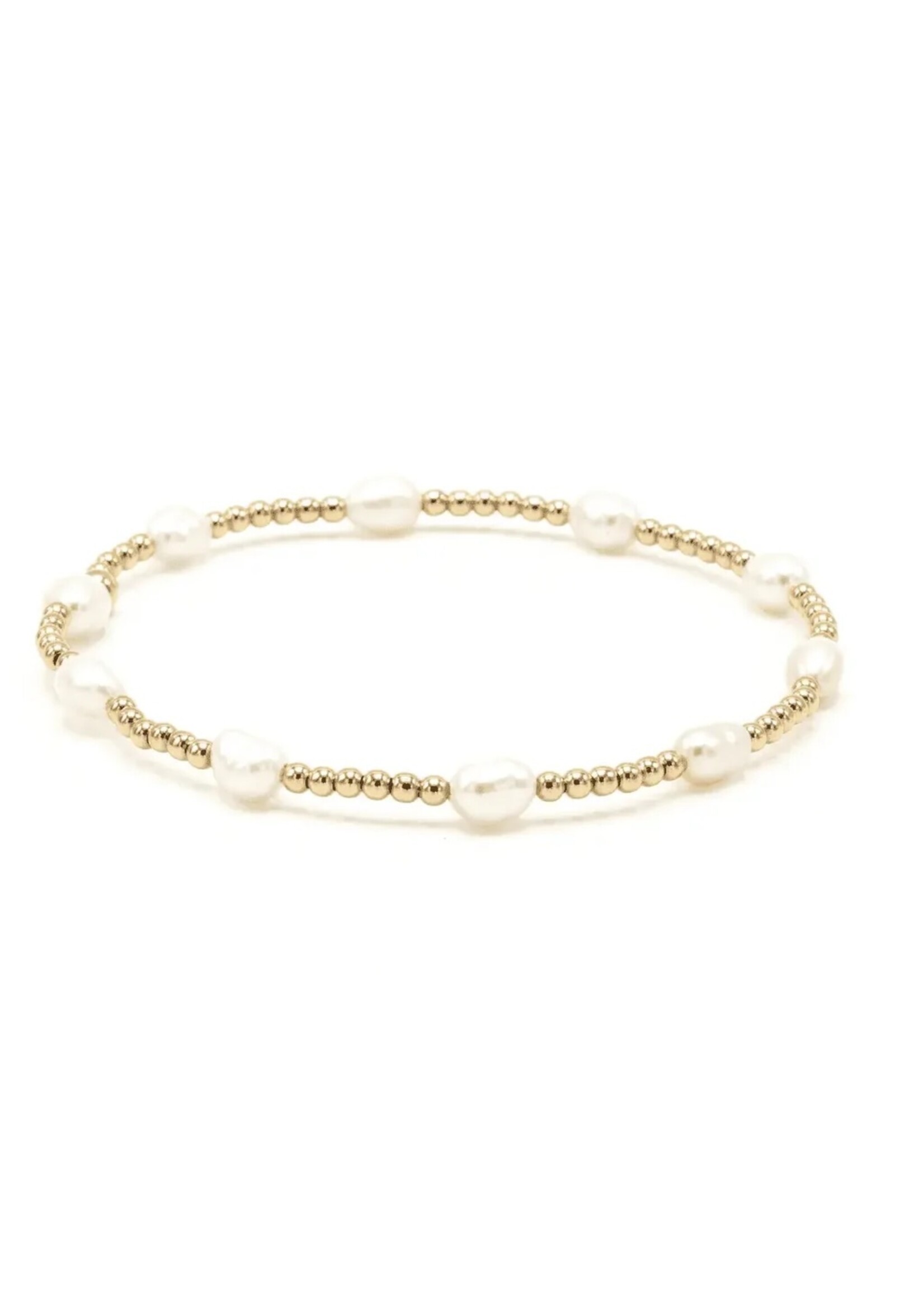 erin gray erin gray Petite Patterned Rice Pearl Bracelet 6.5"