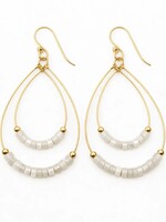erin gray erin gray Heishi Ella Cate White Earring