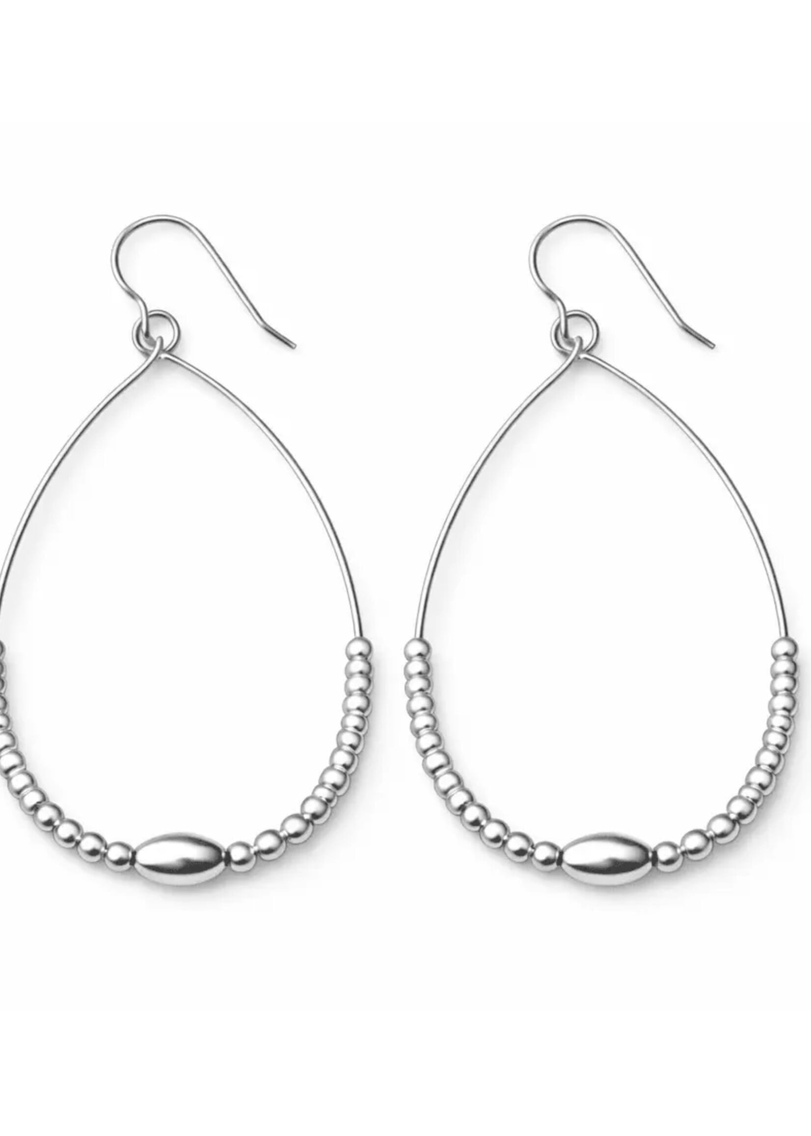 erin gray erin gray Classic Beaded Oval Sterling Silver Earring