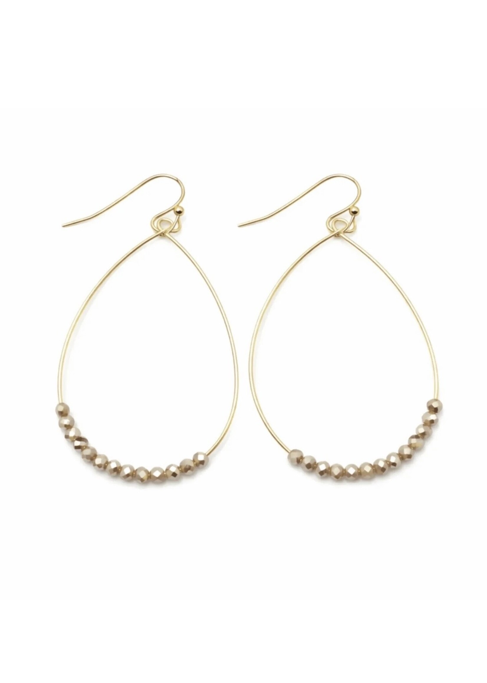 erin gray erin gray Aster Beaded Champagne Earring