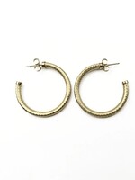 erin gray erin gray Bali 27mm Gold Patterned Post Hoop