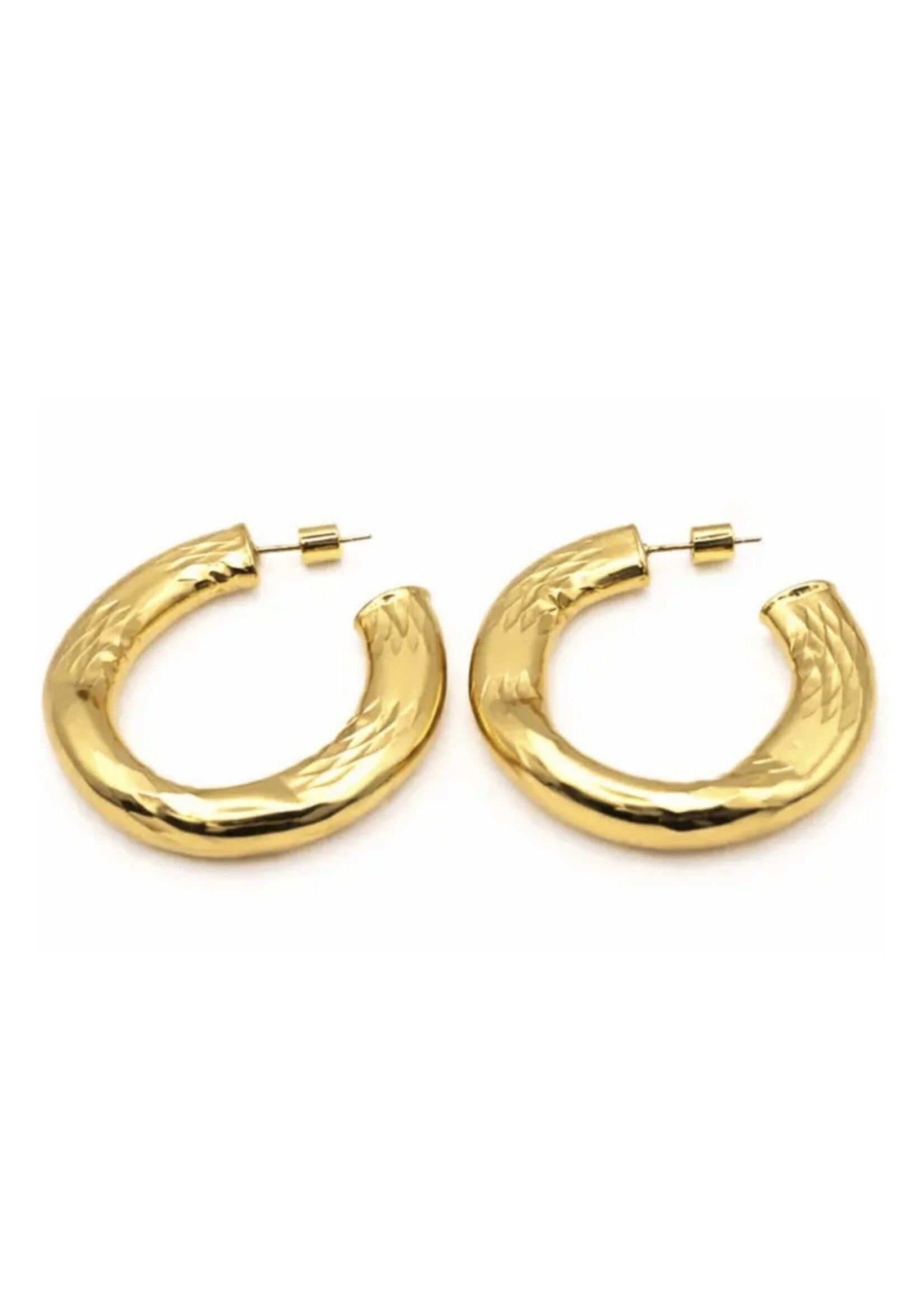 erin gray erin gray Allure 38mm Brushed Gold Hoop Earring