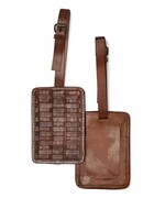 Two's Company CHESTNUT LUGGAGE TAG