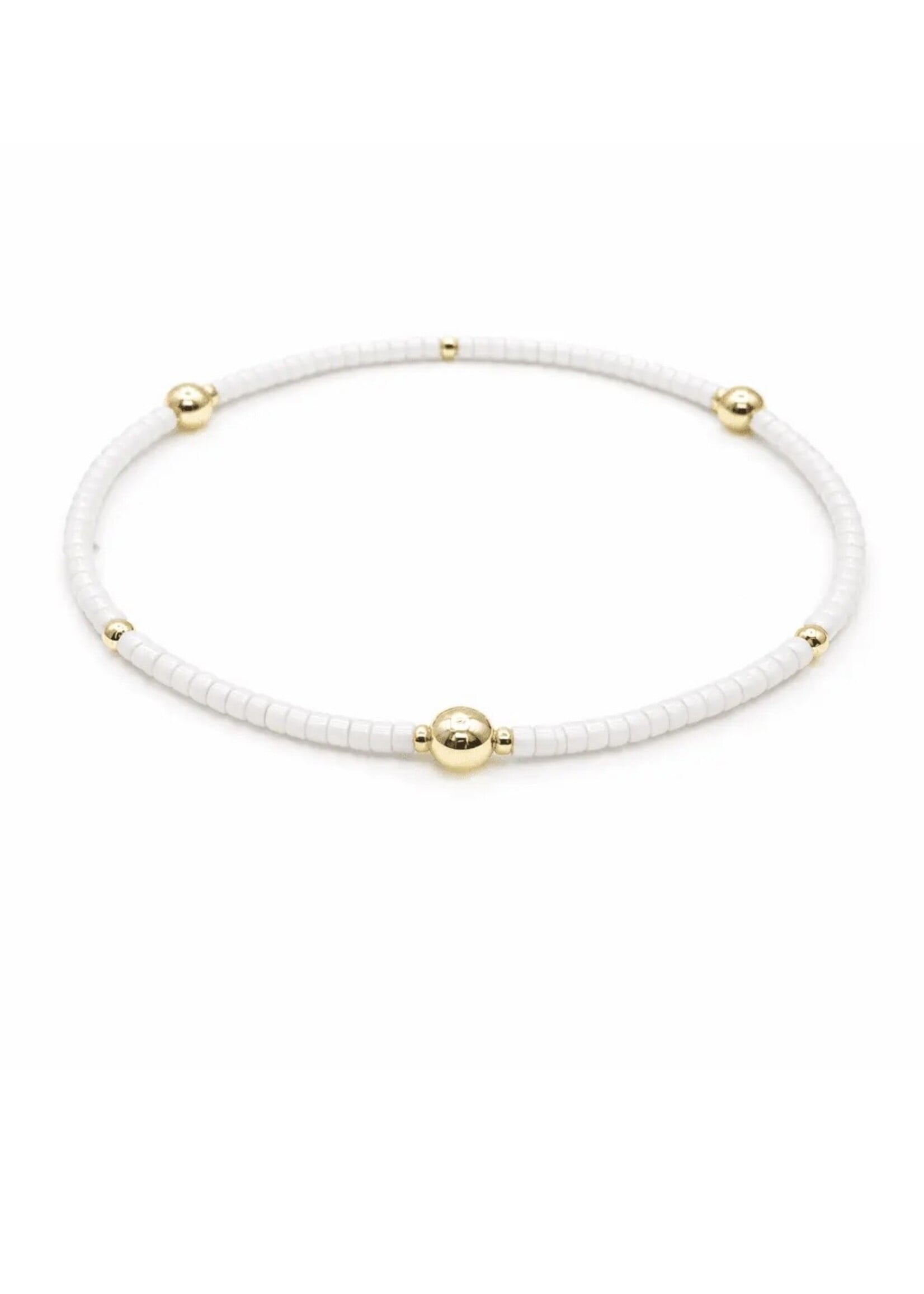 erin gray erin gray Game Day White/Gold Bracelet