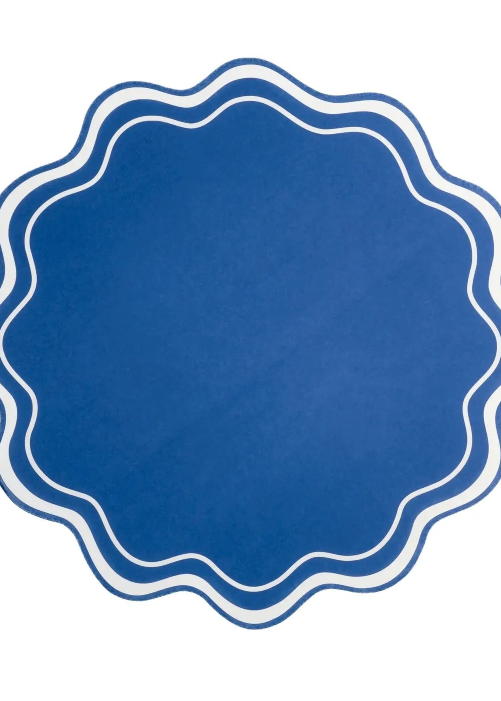 Gatherings by Curated Paperie Navy Wavy Scalloped Place Mat