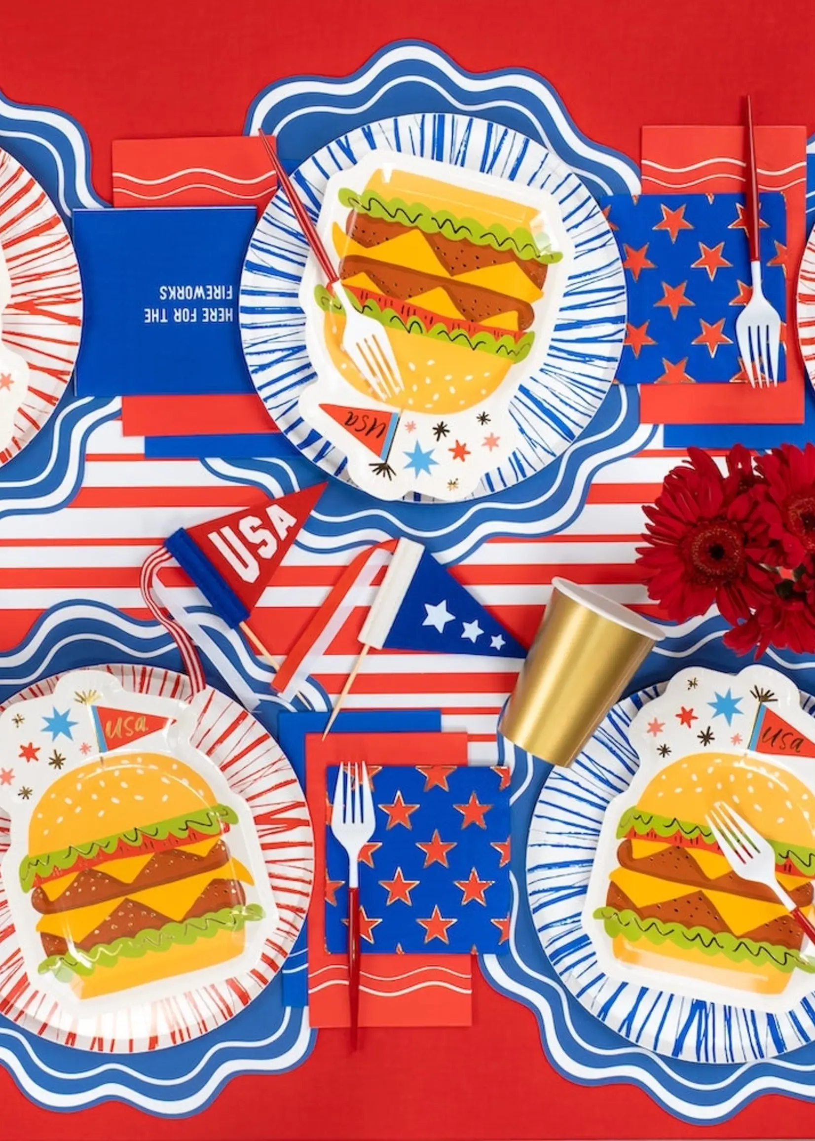 Gatherings by Curated Paperie Navy Wavy Scalloped Place Mat