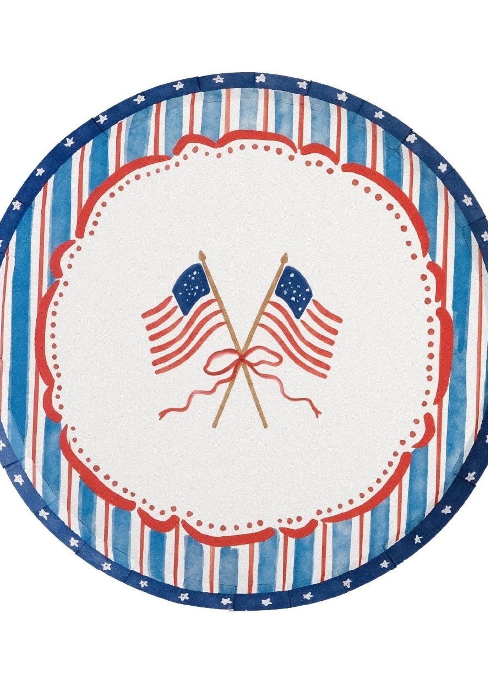 Gatherings by Curated Paperie 4th of July Flag Dessert Plates