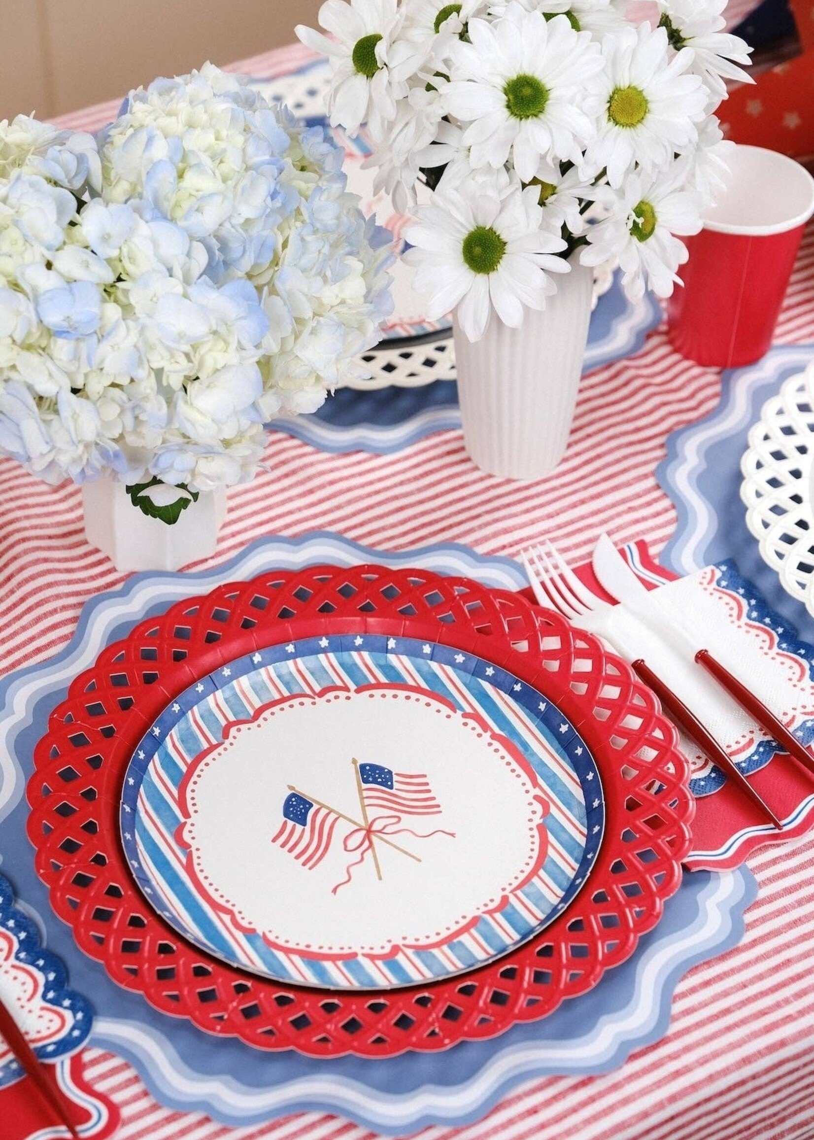 Gatherings by Curated Paperie 4th of July Flag Dessert Plates