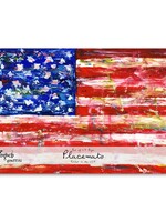 French Graffiti American Flag Set of 24 Placemats