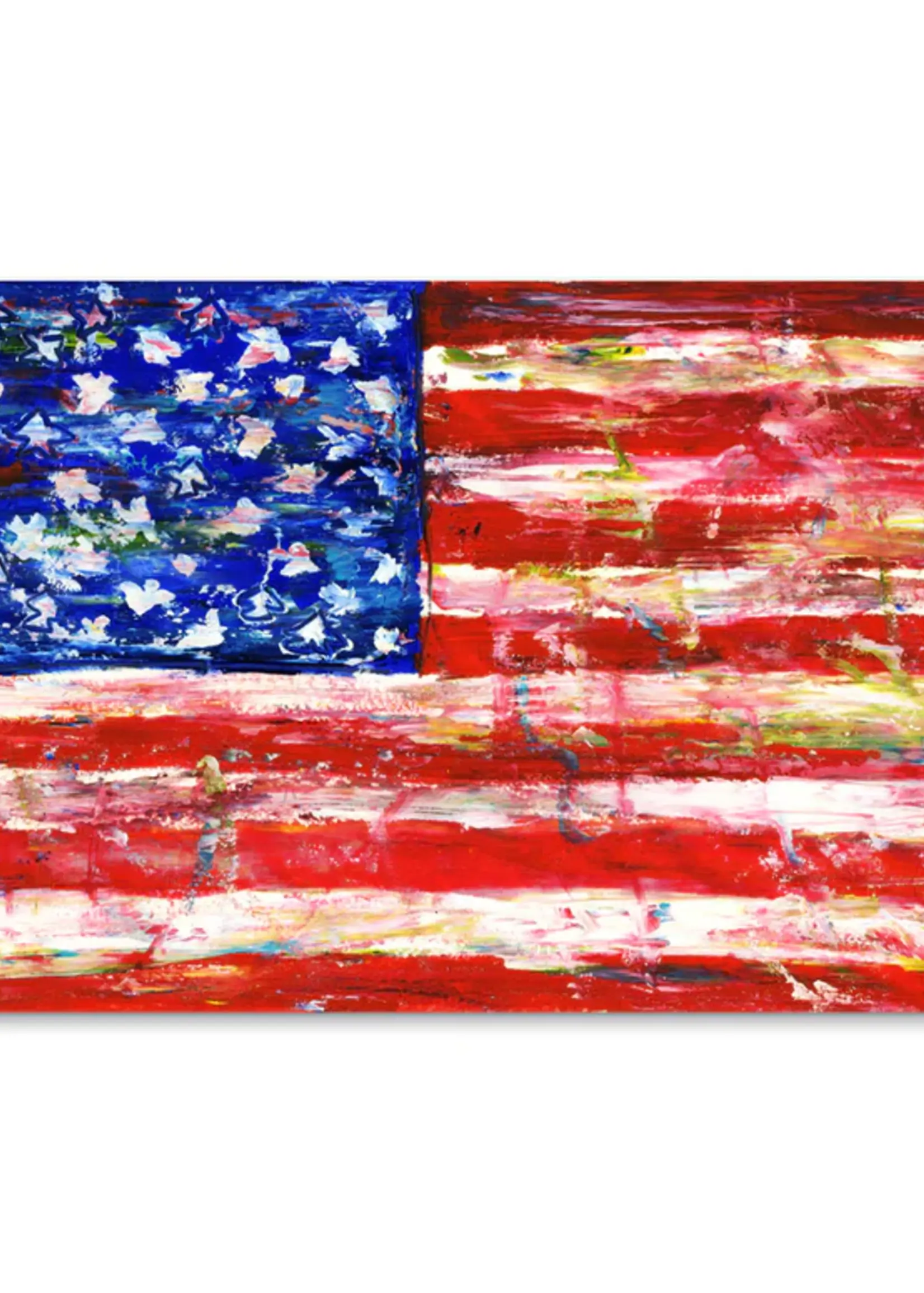 French Graffiti American Flag Set of 24 Placemats