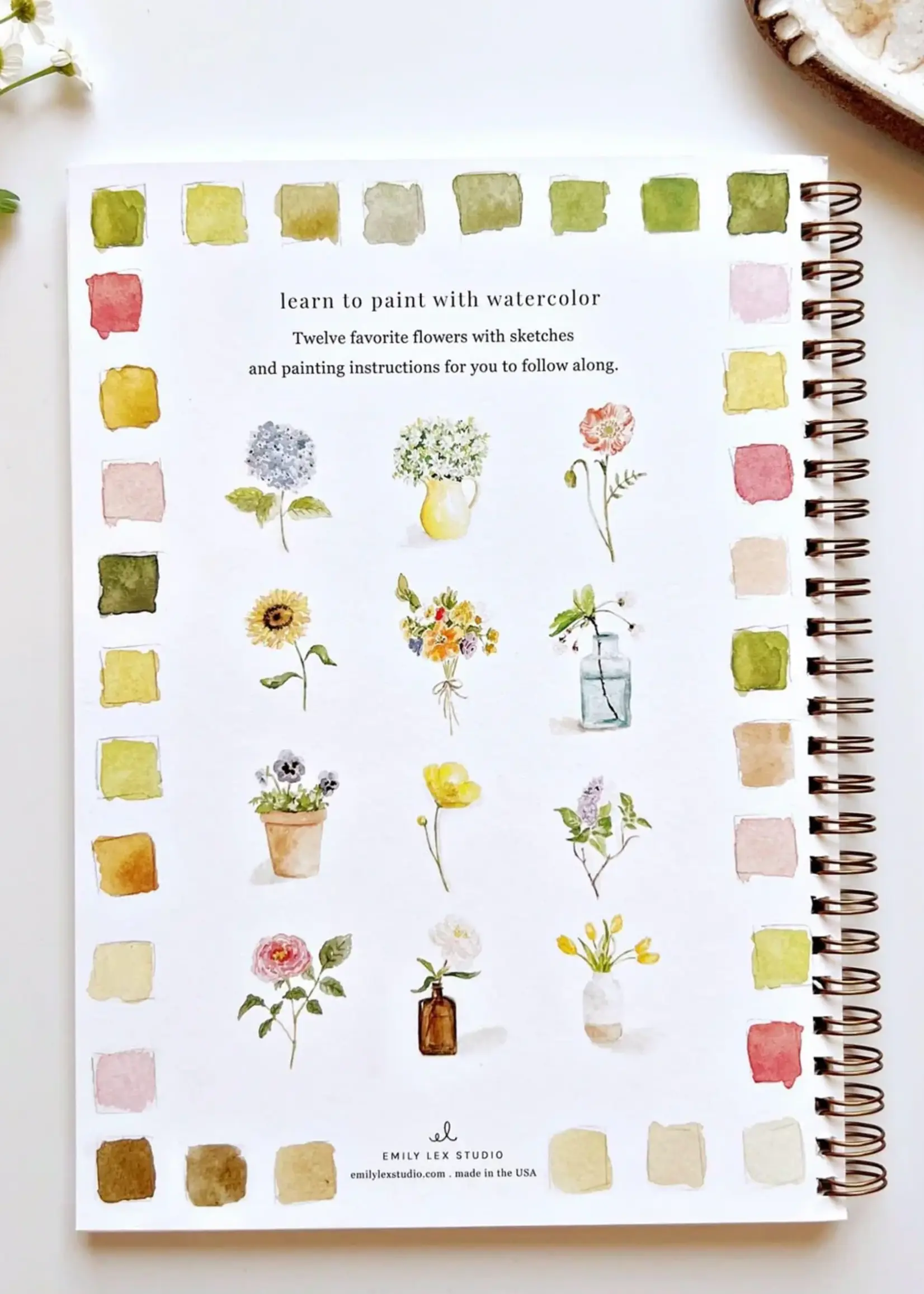 emily lex studio Emily Lex Flowers Watercolor Workbook