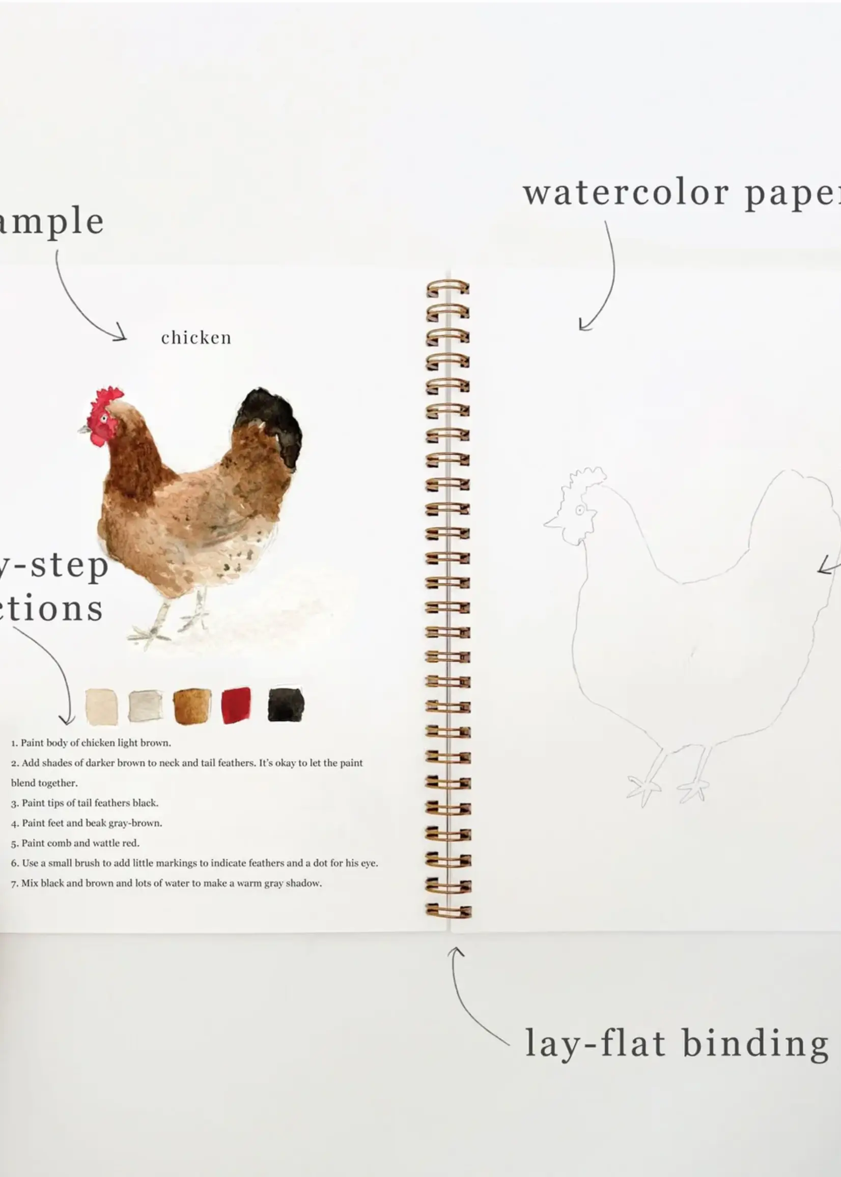emily lex studio Emily Lex Animals Watercolor Workbook