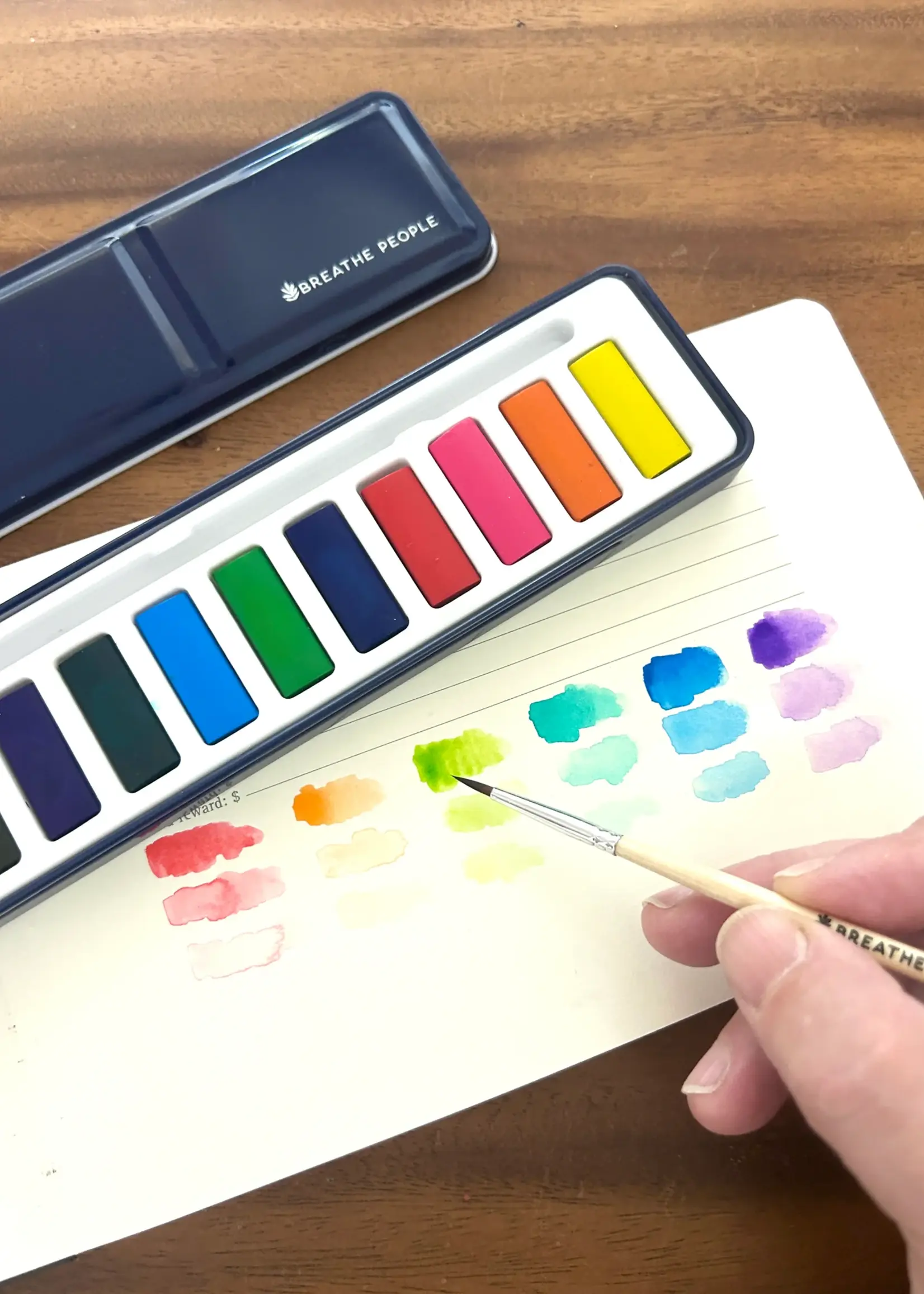 Breathe People Watercolor Set - 12 colors + Paintbrush