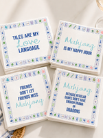 Maven Home Linen Feel Cocktail Napkins - Mahjong