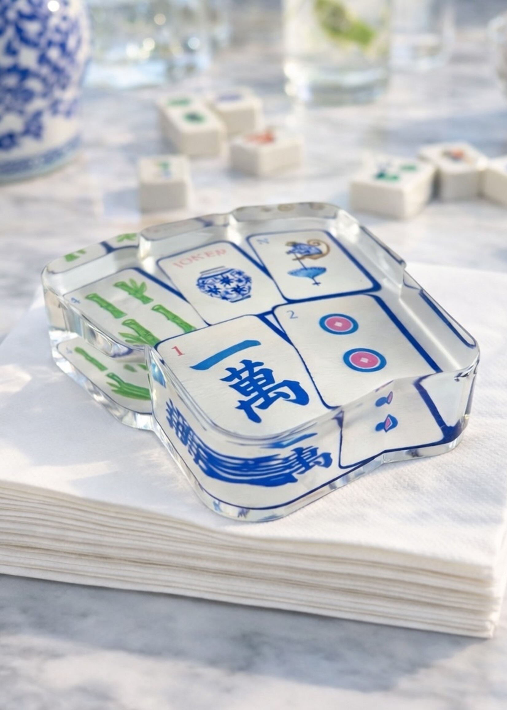 Maven Home Acrylic Napkin Weight - Mahjong