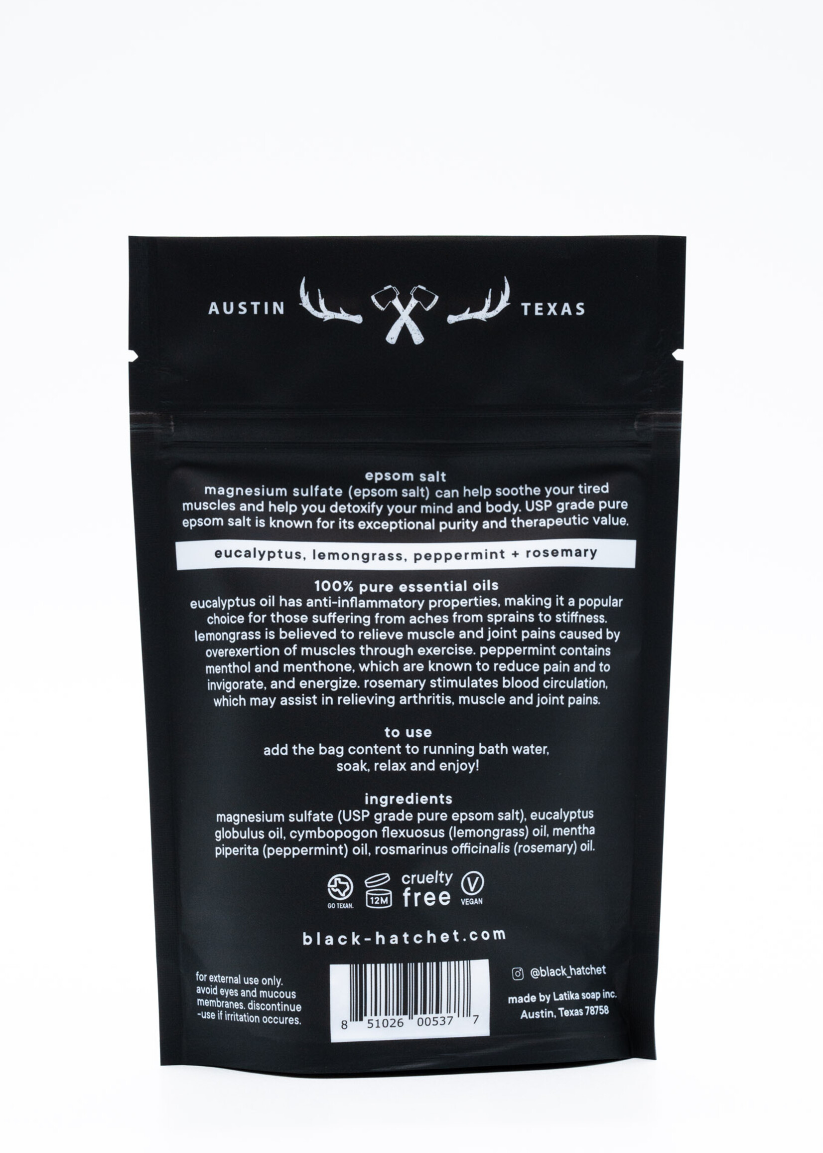 Latika Black Hatchet Muscle Bath Soak