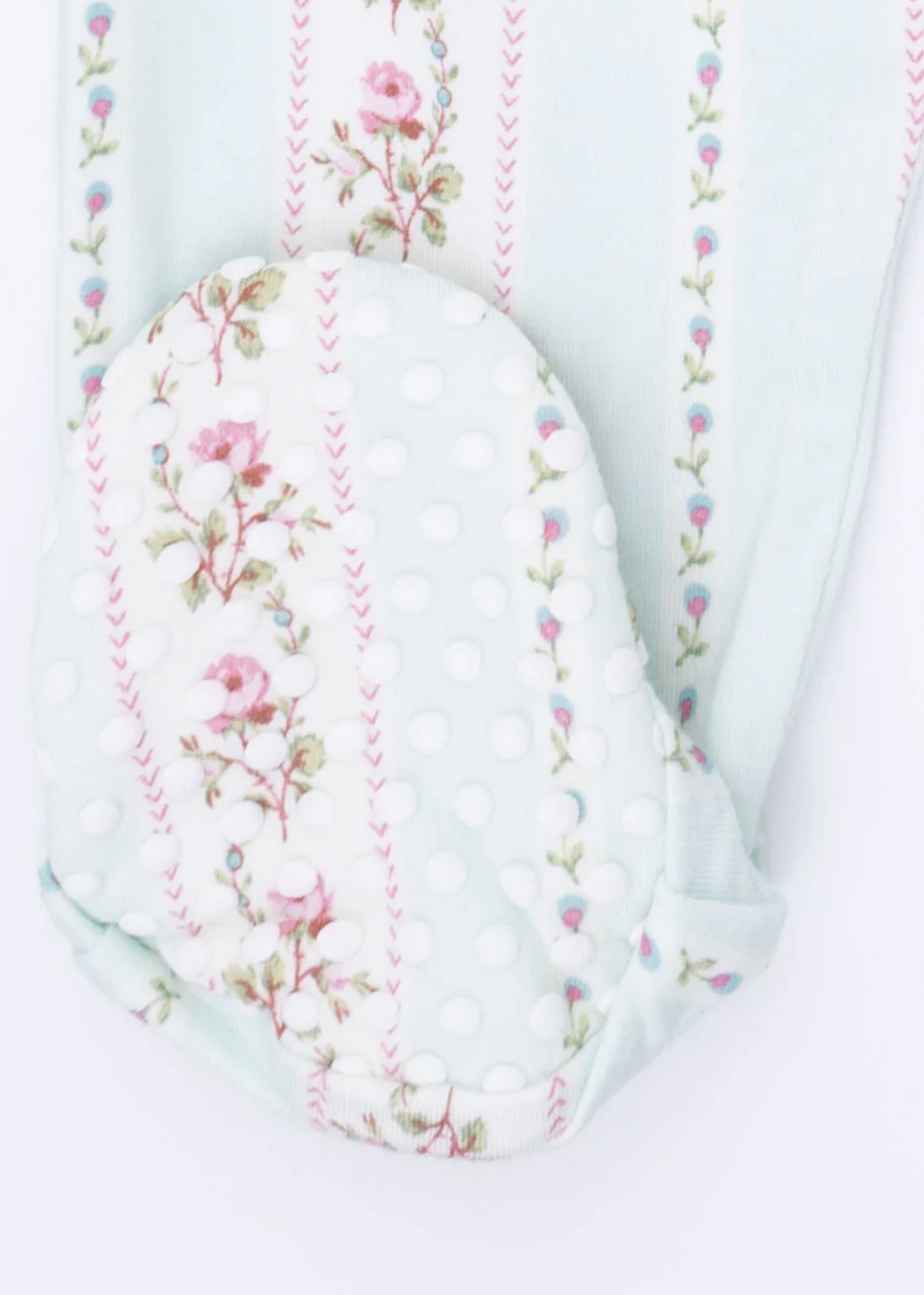 Angel Dear Antoinette Stripe - 2 Way Ruffle Sleeve Zipper Footie