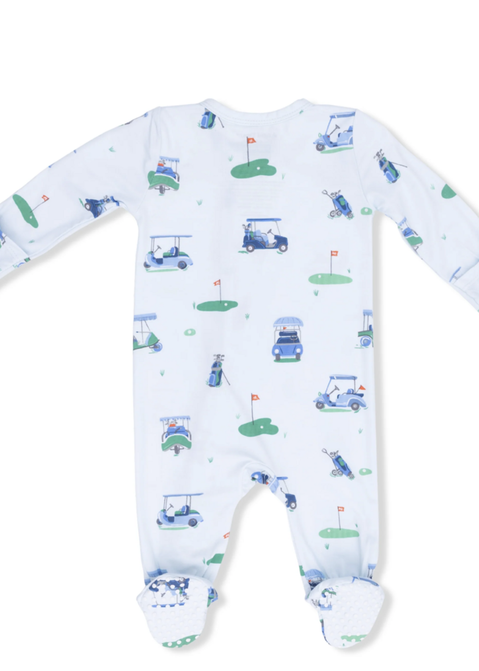 Angel Dear Vintage Golf Carts Blue - 2 Way Zipper Footie