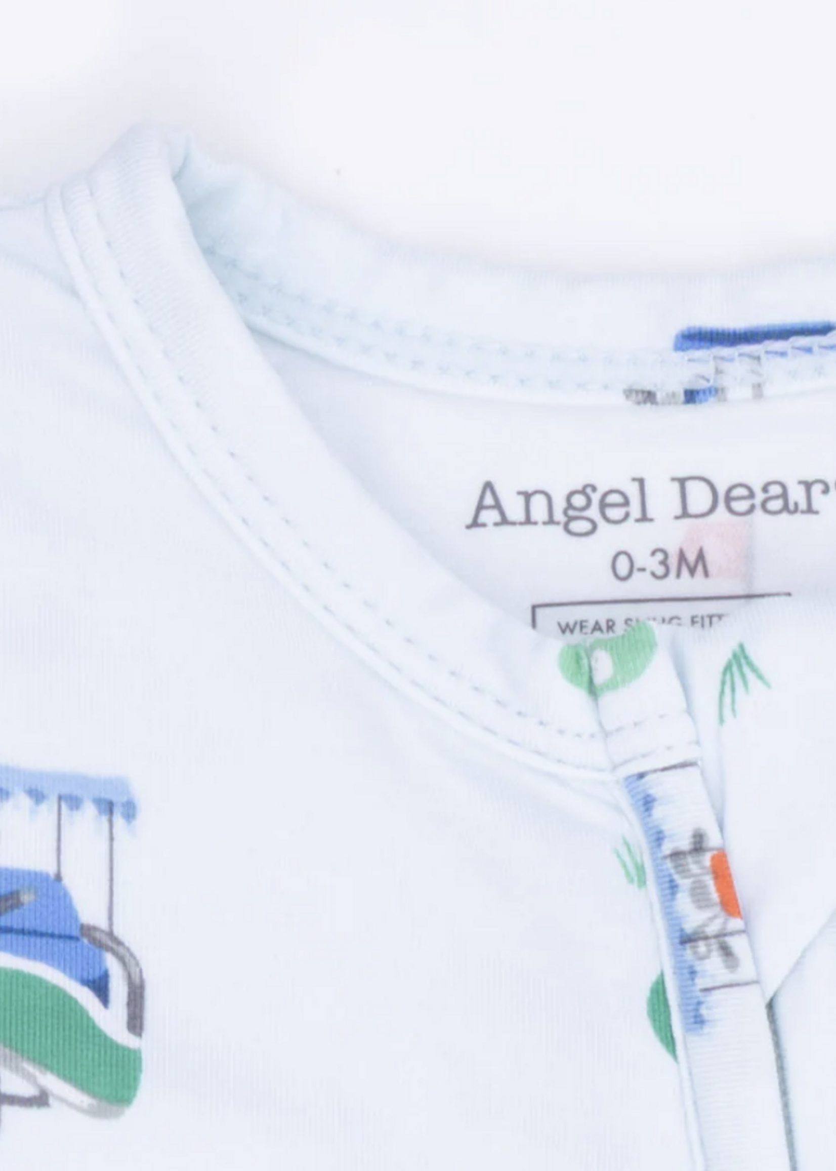 Angel Dear Vintage Golf Carts Blue - 2 Way Zipper Footie