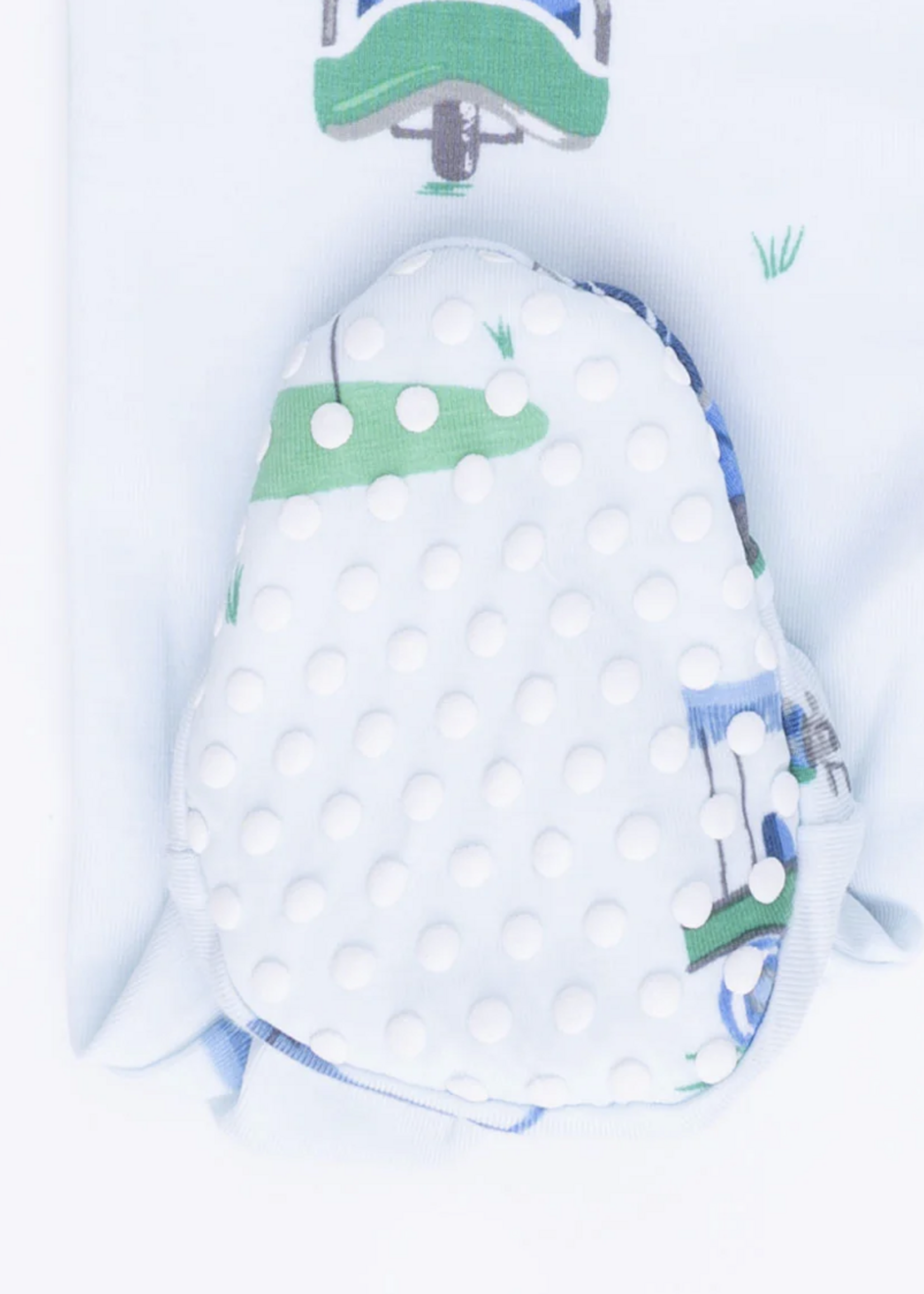Angel Dear Vintage Golf Carts Blue - 2 Way Zipper Footie