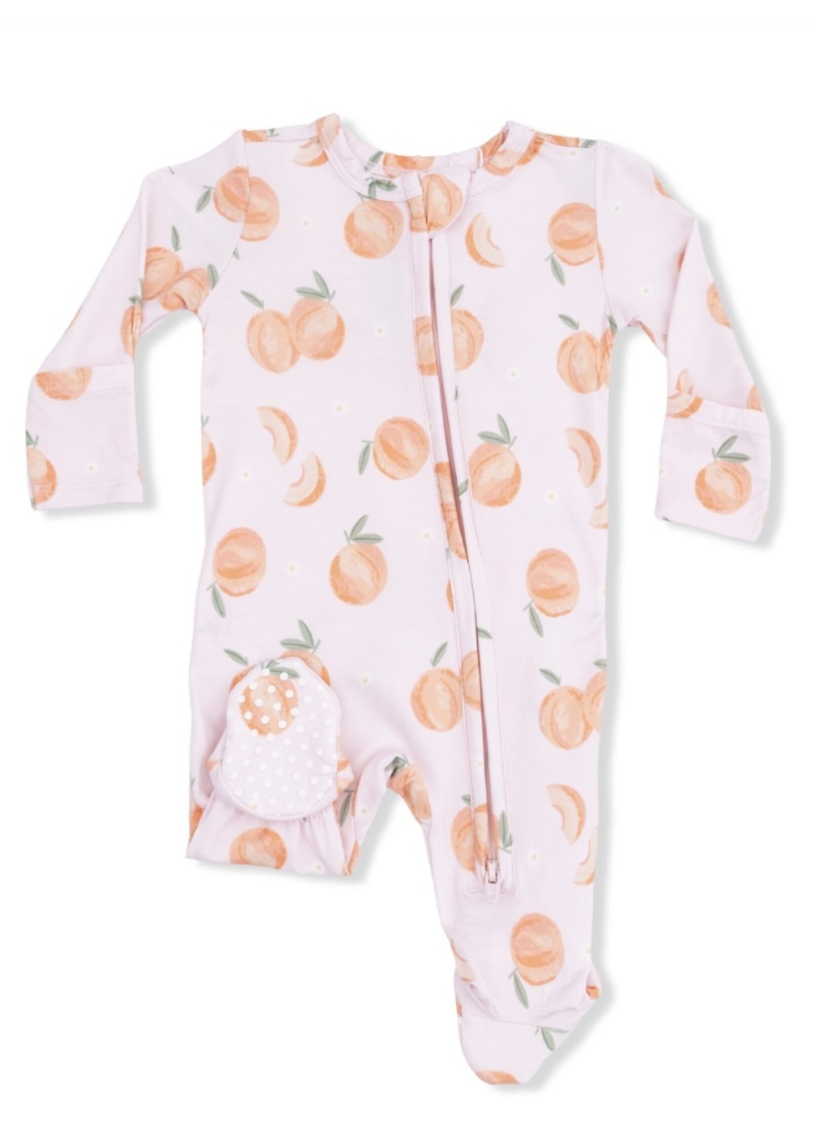 Angel Dear Sweet Peach - 2 Way Ruffle Back Zipper Footie