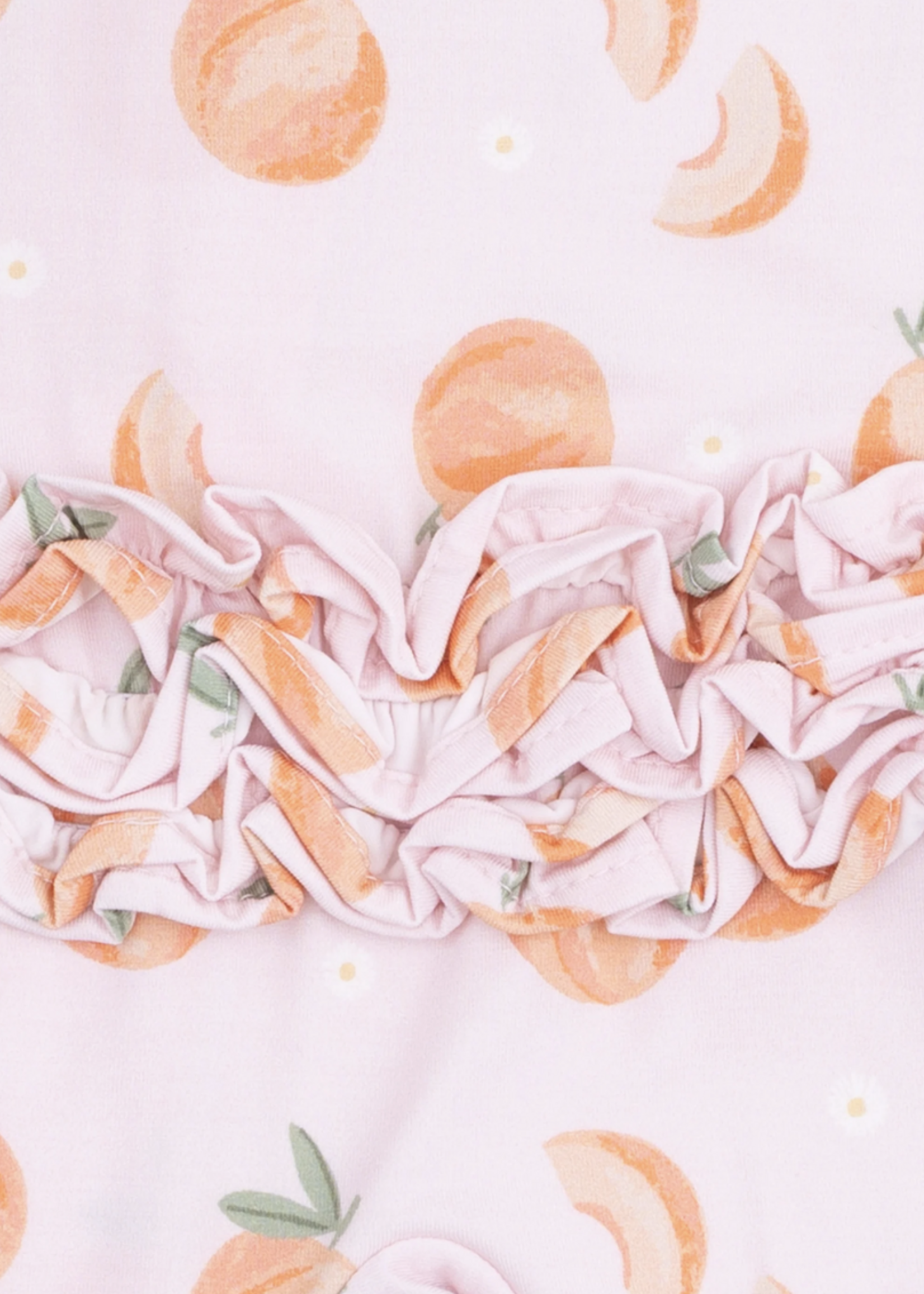 Angel Dear Sweet Peach - 2 Way Ruffle Back Zipper Footie