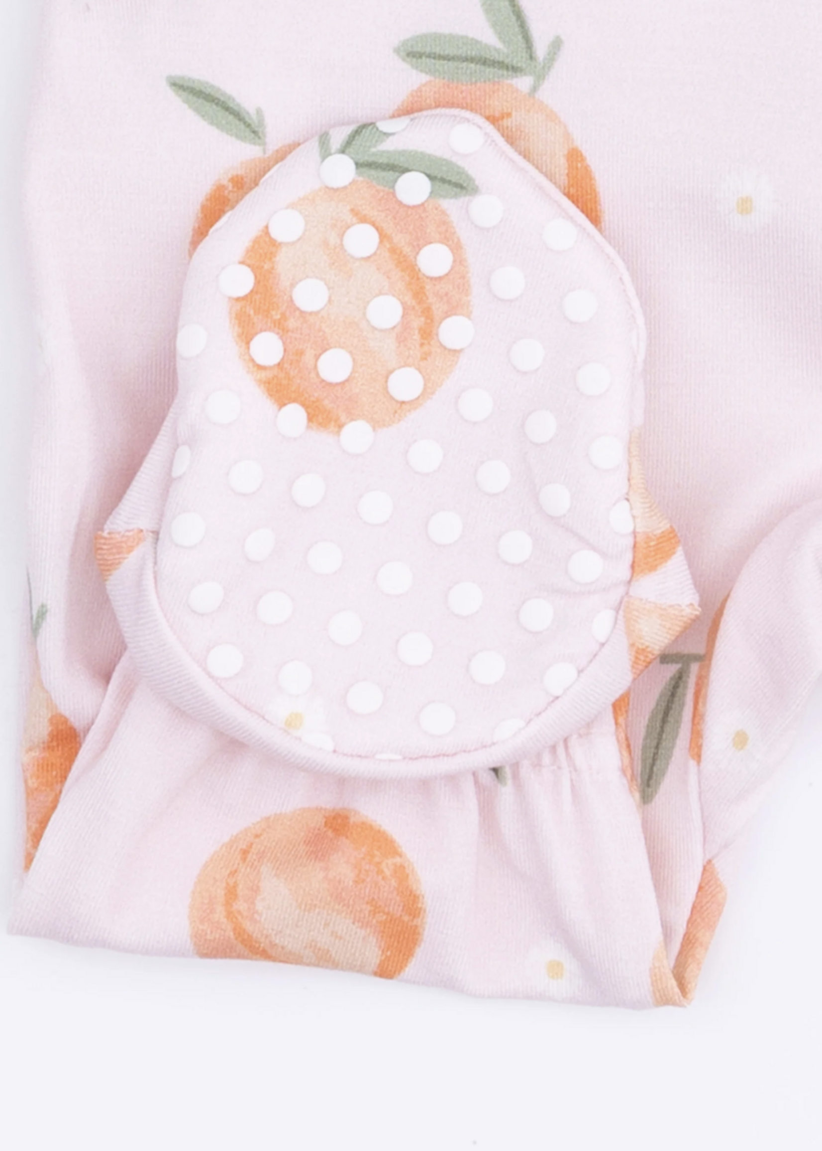 Angel Dear Sweet Peach - 2 Way Ruffle Back Zipper Footie