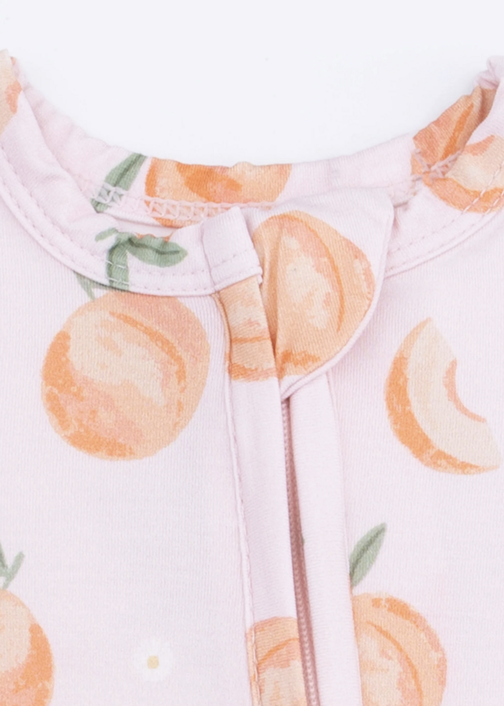Angel Dear Sweet Peach - 2 Way Ruffle Back Zipper Footie