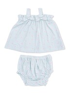 Angel Dear Top with Bloomer - Tiny Cherry Stripe
