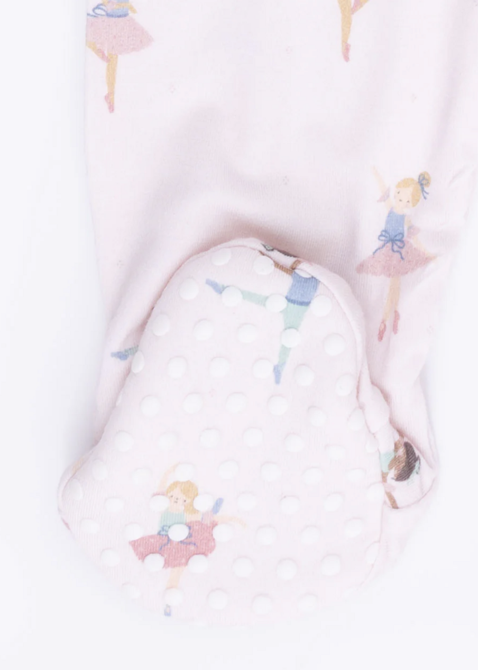 Angel Dear 2 Way Ruffle Front Zipper Footie - Petite Ballet