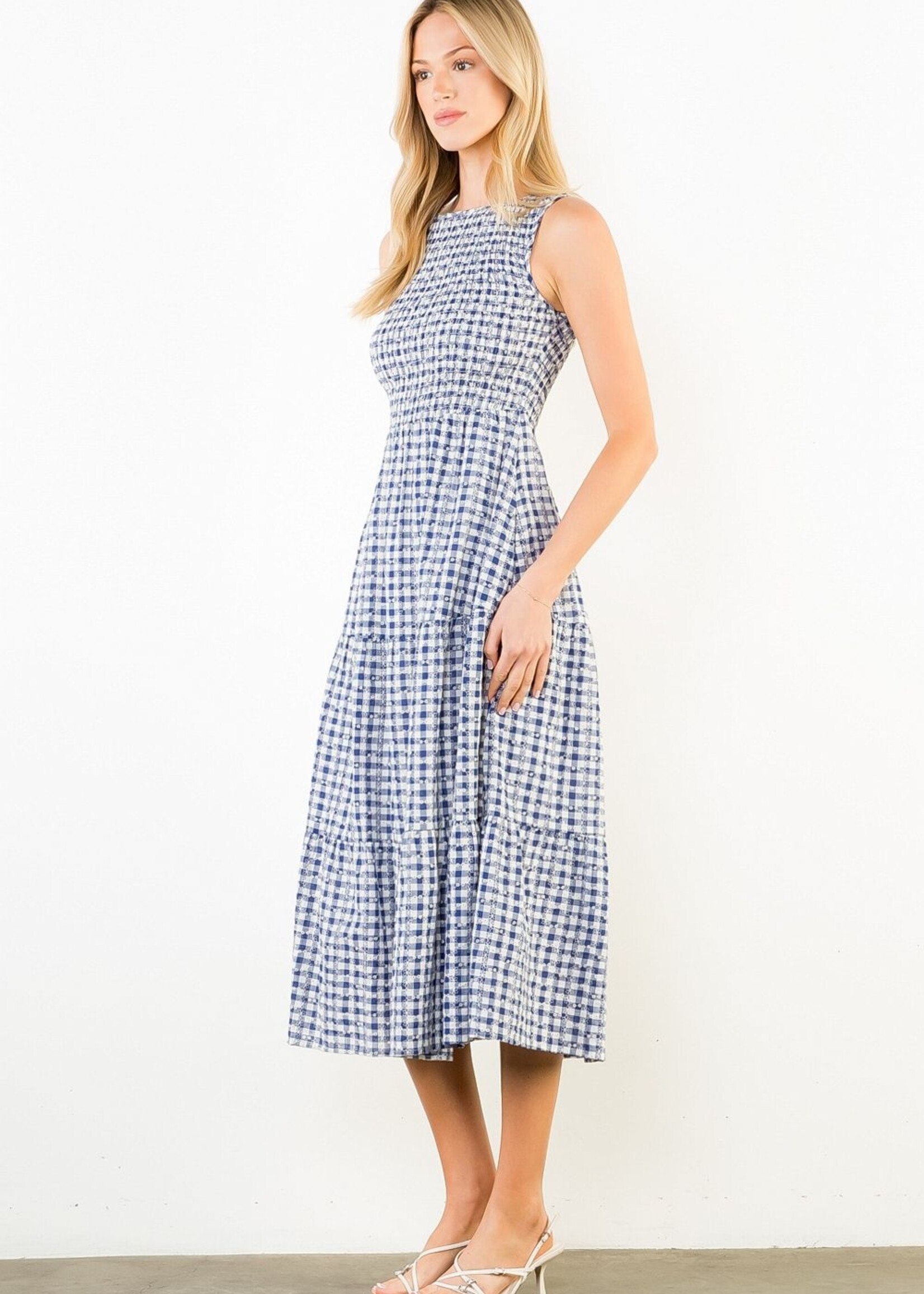 THML Sleeveless Gingham Dress