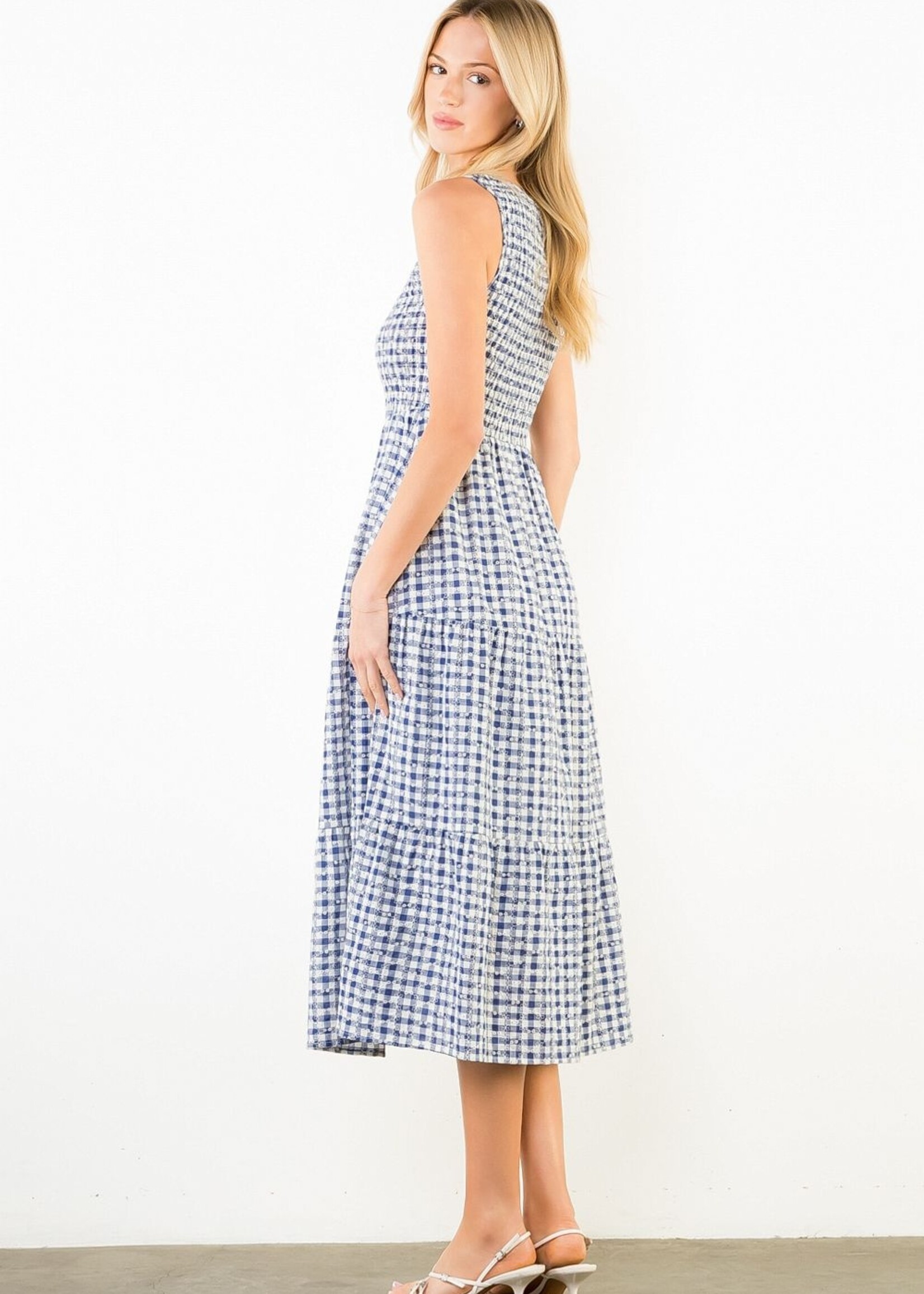 THML Sleeveless Gingham Dress