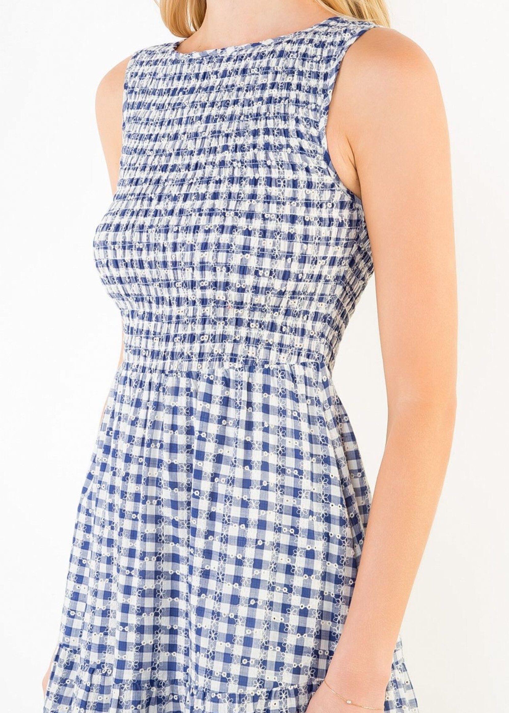 THML Sleeveless Gingham Dress