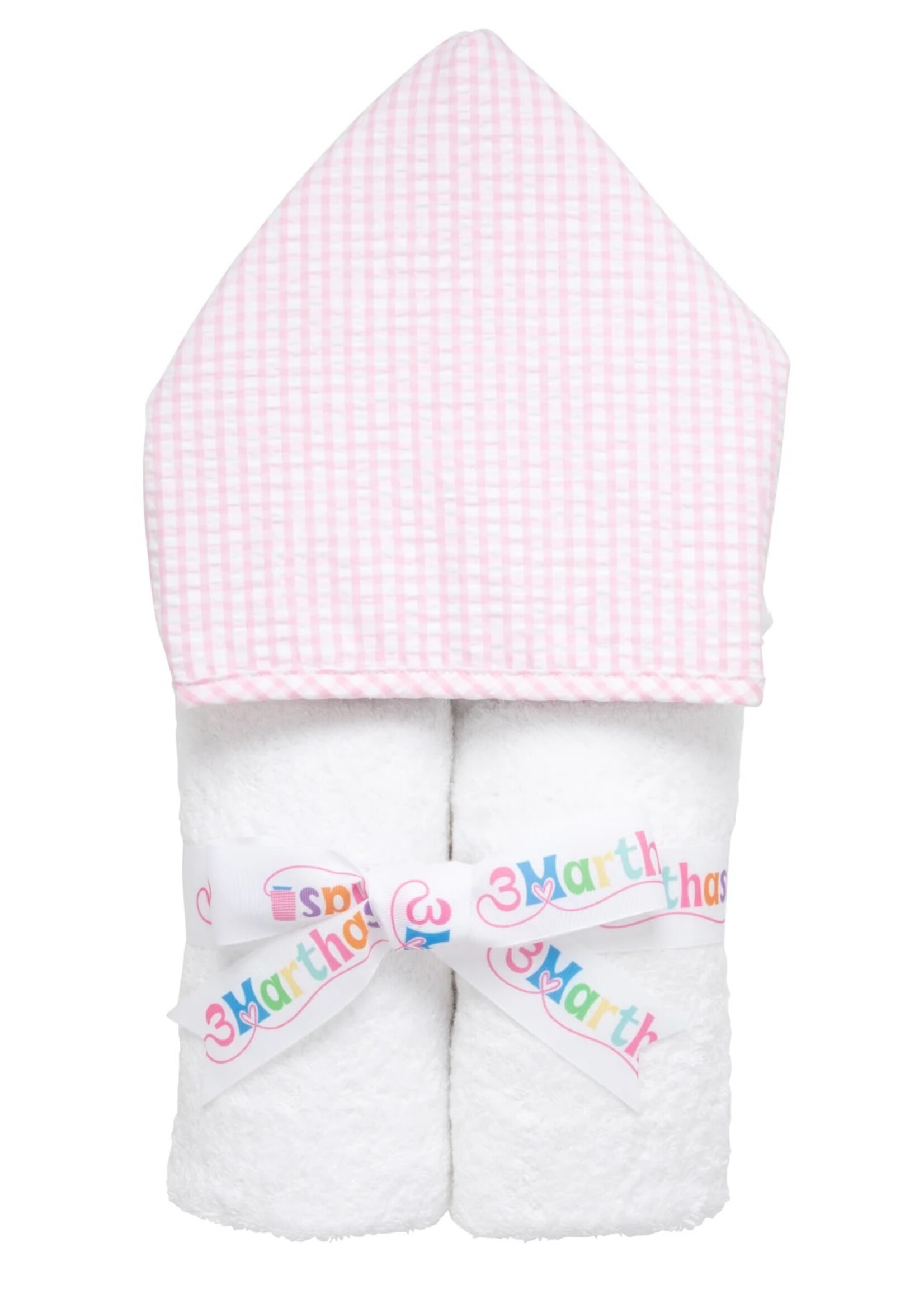 3 Marthas Everykid Towel - Pink Check