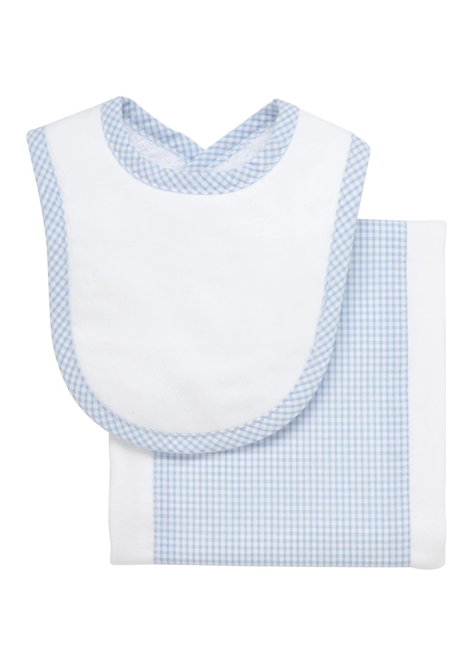 3 Marthas Burp Pad & Bib Blue Check