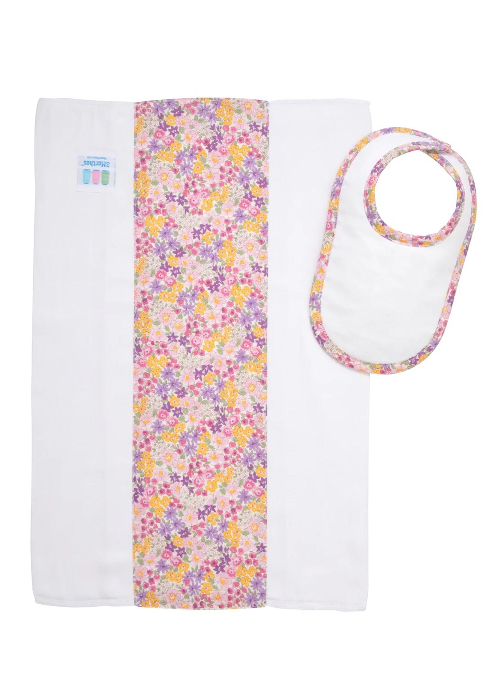 3 Marthas Burp Pad & Bib Butterfly Floral