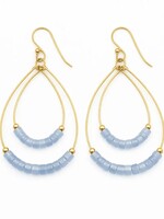 erin gray Heishi Ella Cate Aquamarine Earring