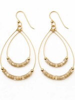 erin gray Heishi Ella Cate Natural Earring