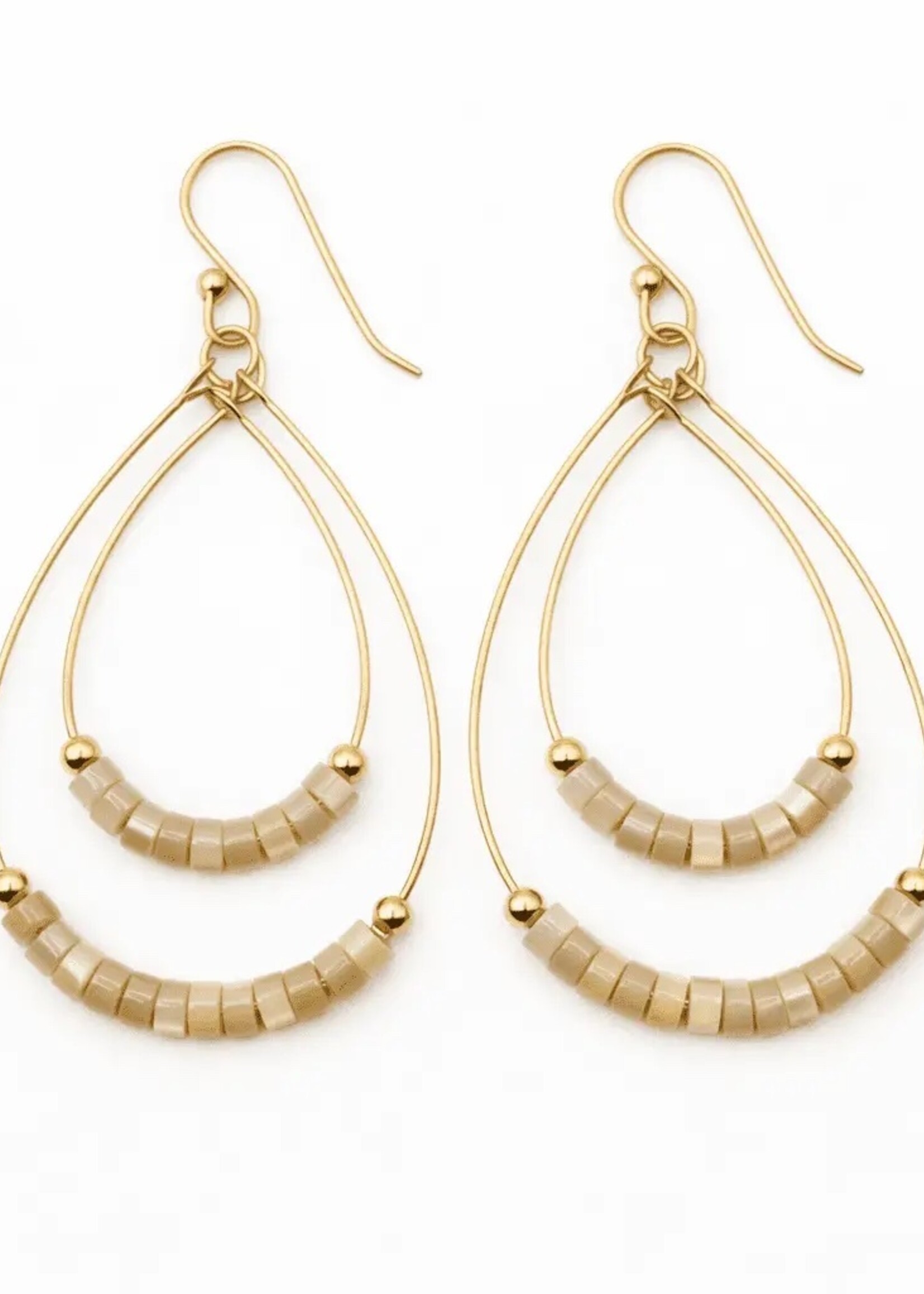 erin gray Heishi Ella Cate Natural Earring