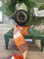 John Mark Enterprises Dupion Block Stripe Ribbon 2.5" x 10 yd