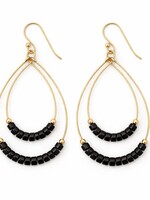 erin gray Heishi Ella Cate Black Earring