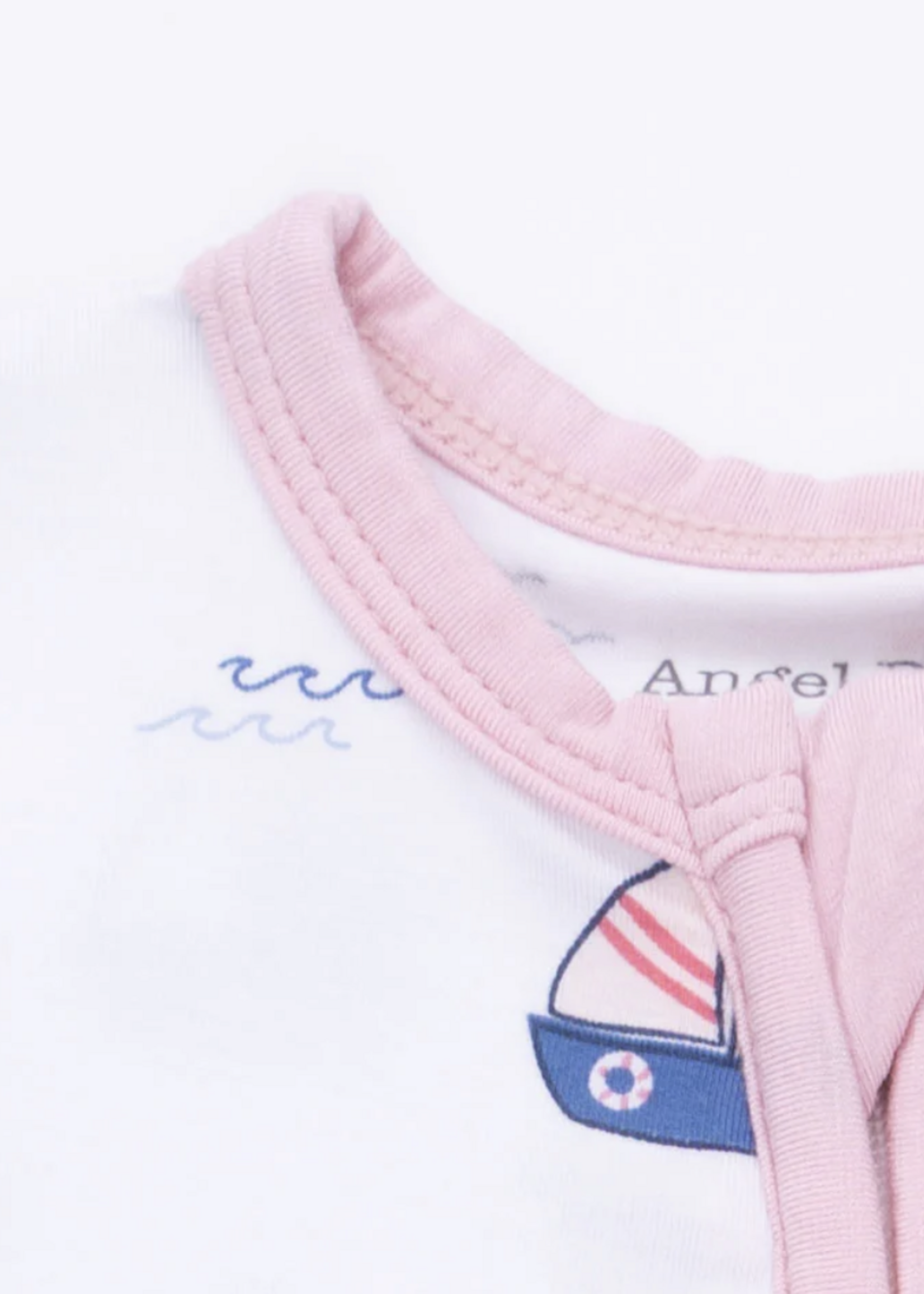 Angel Dear Convertible Romper - Bubbly Sailboats Pink