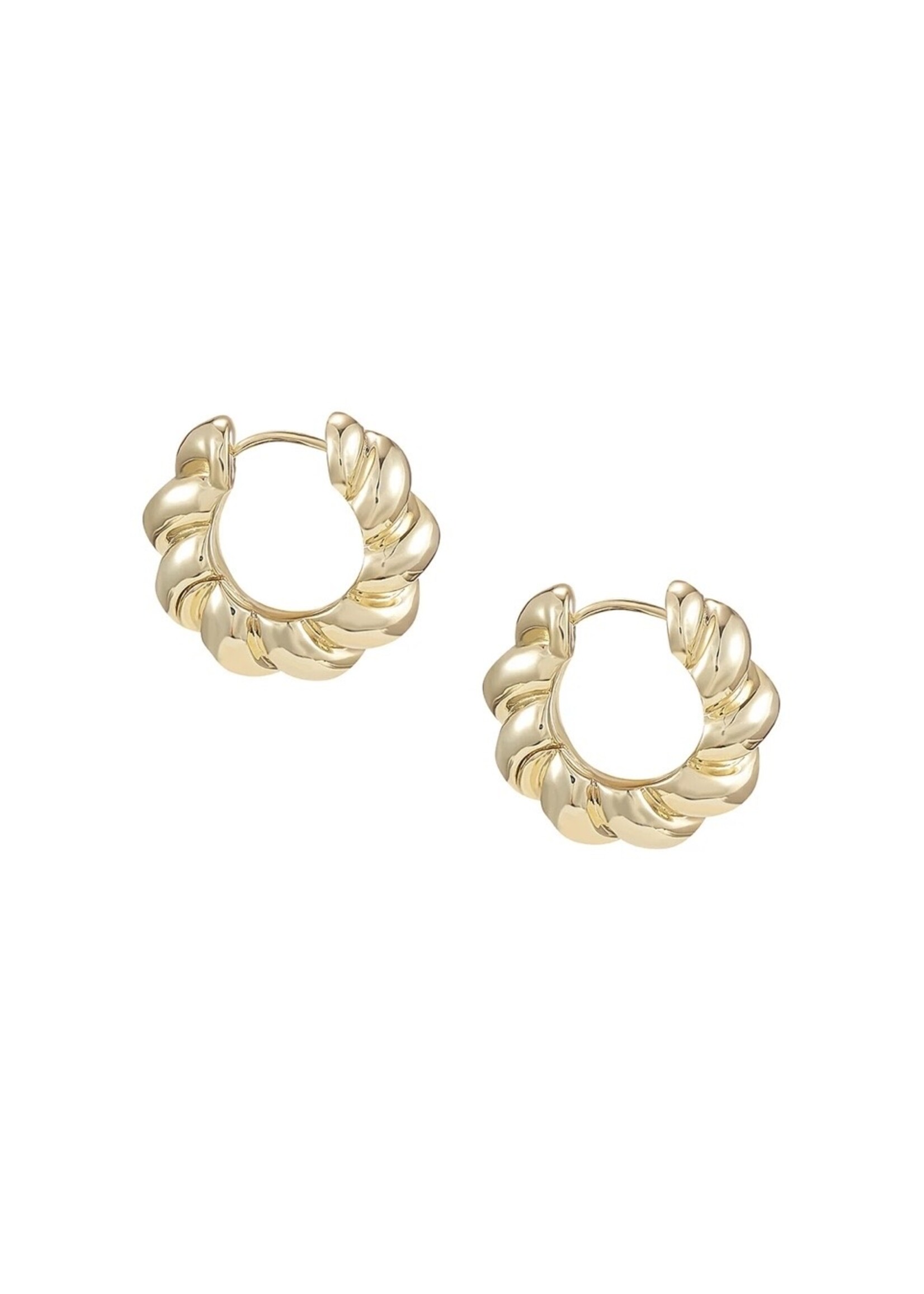 Natalie Wood Designs Heritage Mini Hoop Earrings Gold