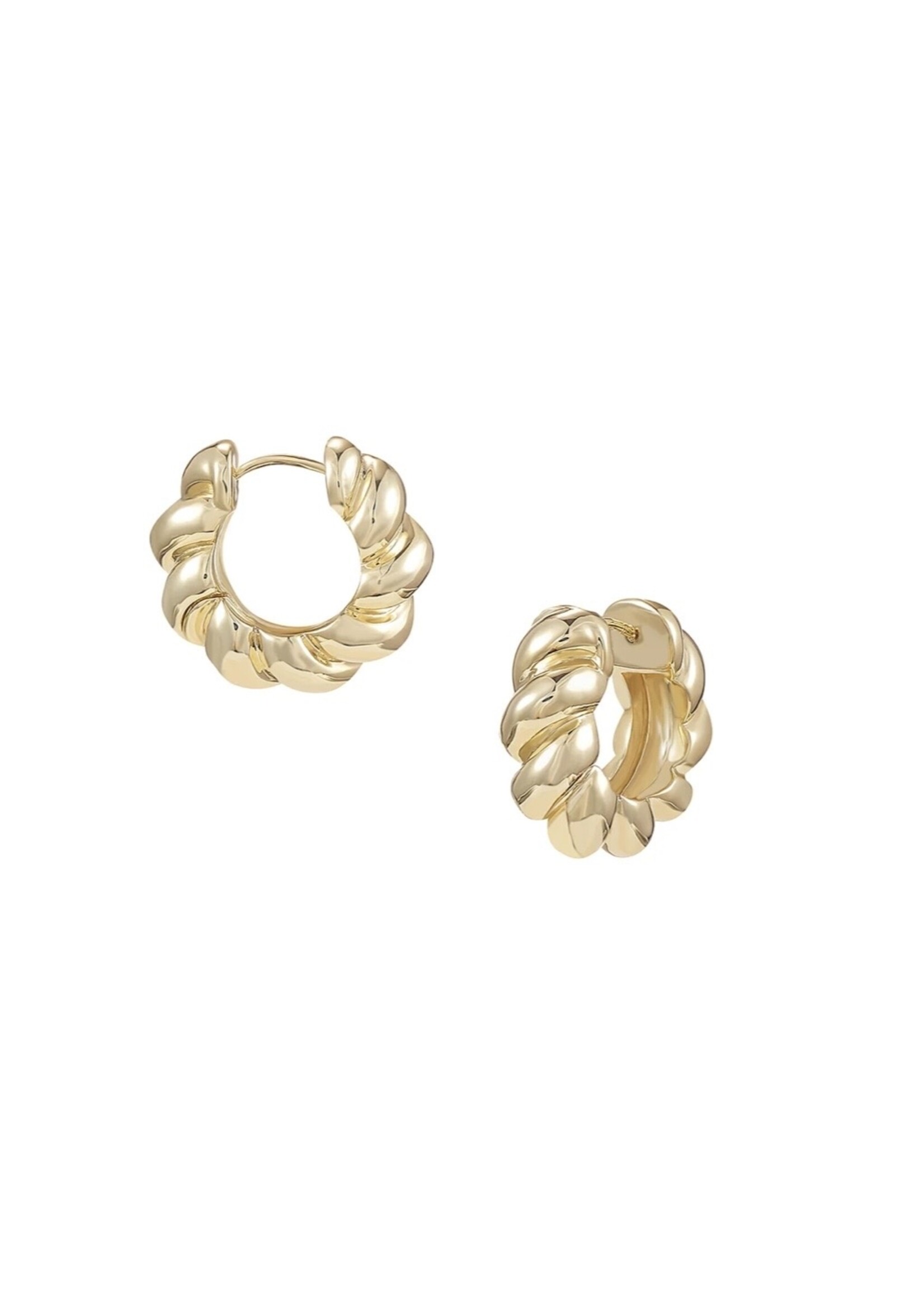 Natalie Wood Designs Heritage Mini Hoop Earrings Gold
