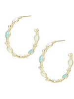 Natalie Wood Designs Solaris Hoop Earrings Aqua/Mint