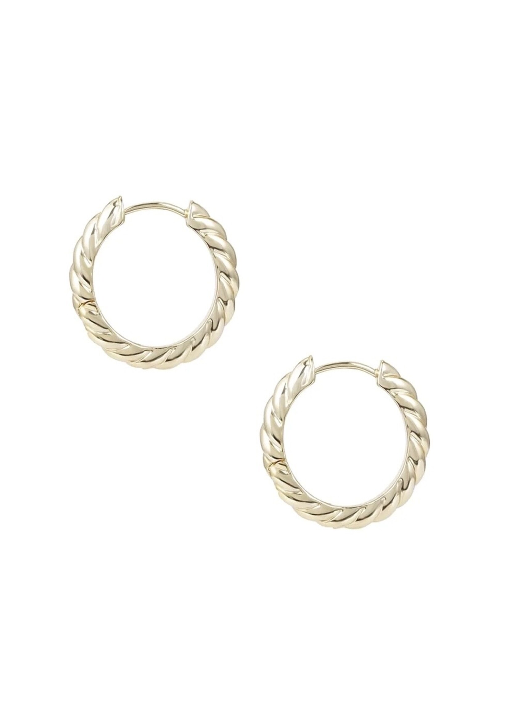 Natalie Wood Designs She's Spicy Huggie Earrings Gold